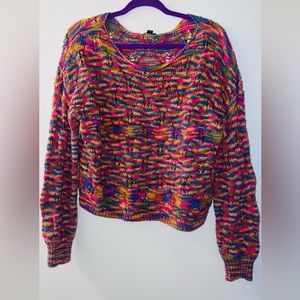 ✨Wild Fable✨ Multi Colored🌈Knit Spring Sweater/ Sz L